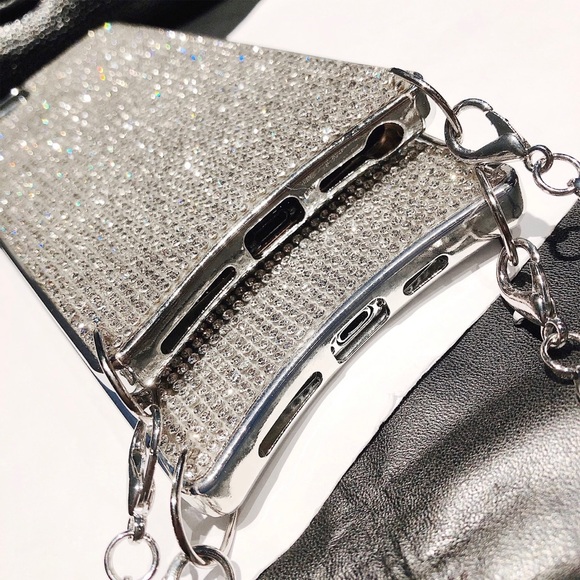 Studded Rhinestone Sparkle Crossbody iPhone Case - Picture 3 of 5
